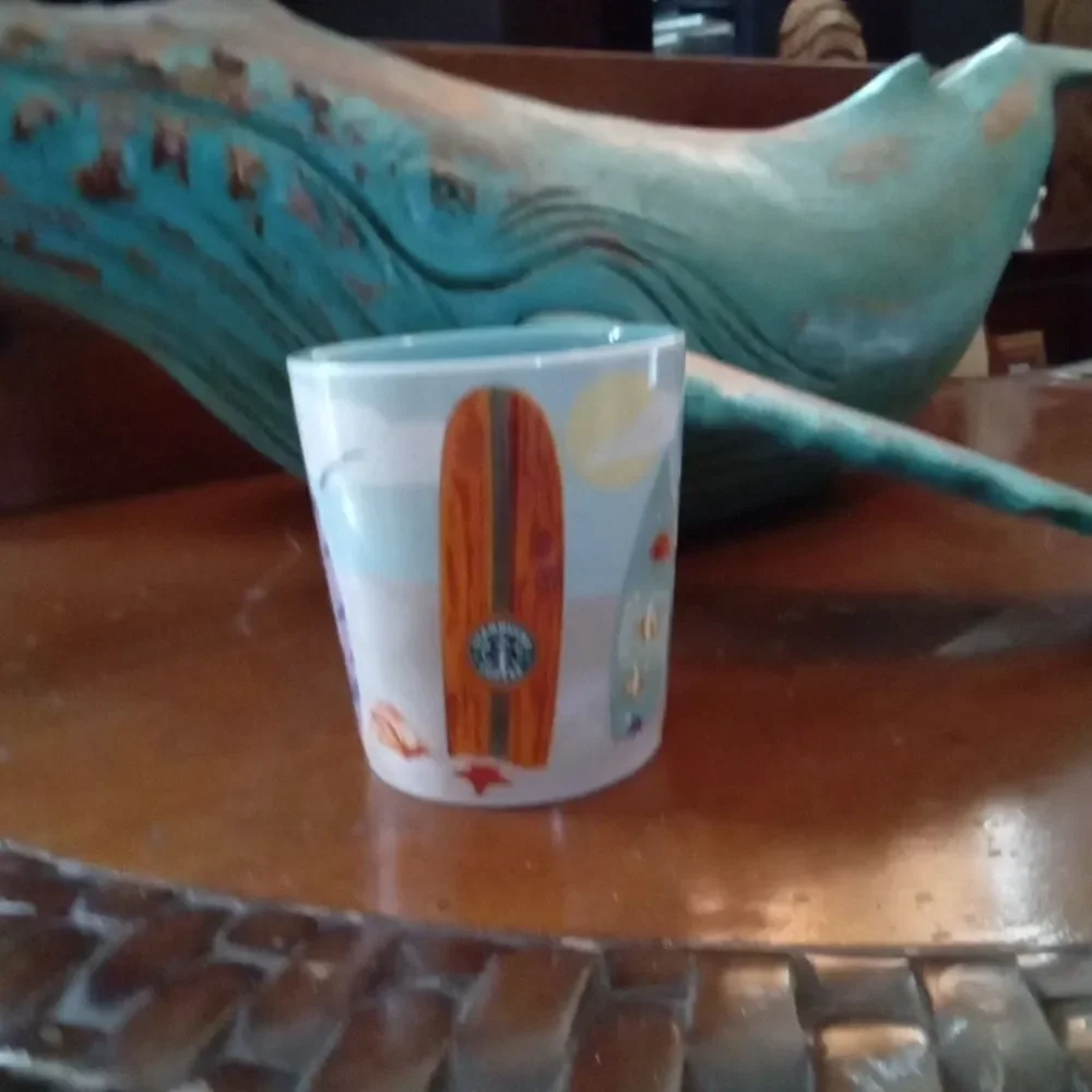 Starbucks  Hawaii Coffee  Mug Surfboard Shark 2010